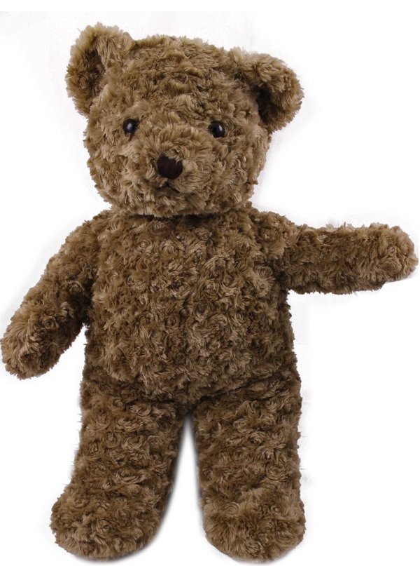 Teddybär kuschlig und anschmiegsam von Teddy House "Toby Bär" mit Locken 45 cm 18" braun K-302