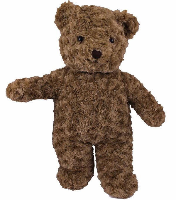Teddybär kuschlig und anschmiegsam von Teddy House "Toby Bär" mit Locken 45 cm 18" braun K-302