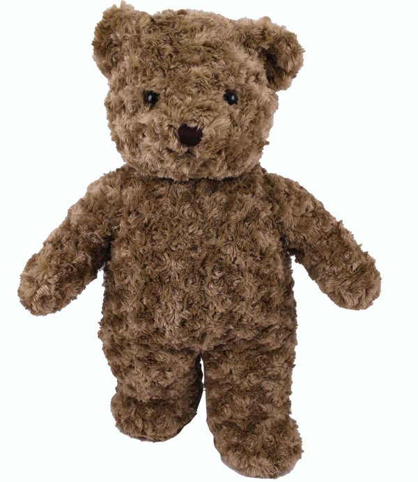 Teddybär kuschlig und anschmiegsam von Teddy House® "Toby Bär" mit Locken 35 cm 14" braun K-300