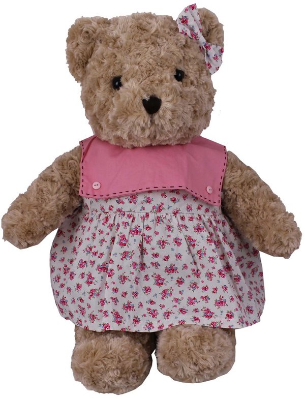 Teddybär kuschelig und anschmiegsam von TEDDY HOUSE® "Toby Bär" in beige mit Dress 45 cm 18"