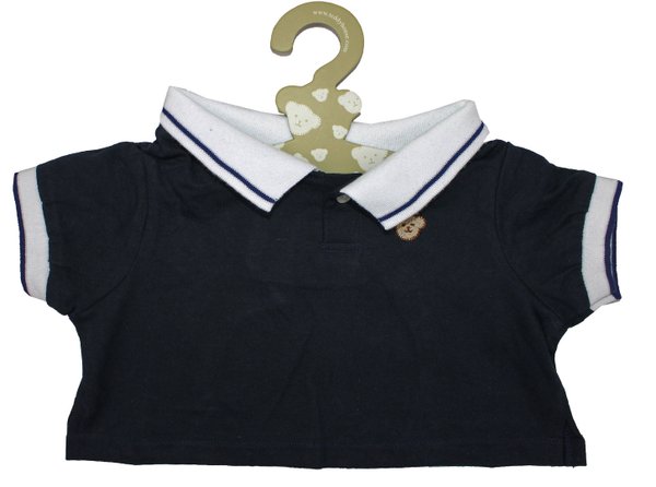 Outfit Bekleidung Teddybär Polo in marine von TEDDY HOUSE® passend für 57 cm 22" K-316