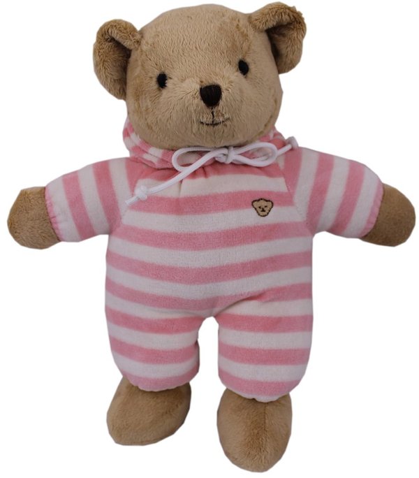 Teddybär Schlafbär  Bär kuschlig und anschmiegsam von TEDDY HOUSE® "Hoody Bär" in rosa 33 cm K-308
