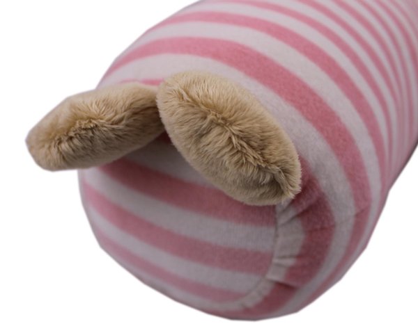 Schlafkissenbär von TEDDY HOUSE kuschelig Schlaftier baby Seitenschläferkissen in rosa 50 cm K-310