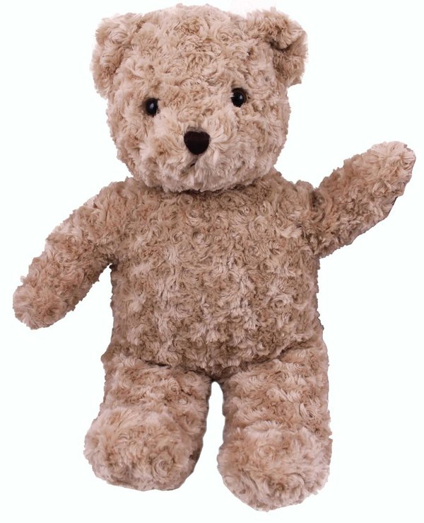 Teddybär kuschlig und anschmiegsam von Teddy House® "Toby Bär" mit Locken 35 cm 14" beige  K-301