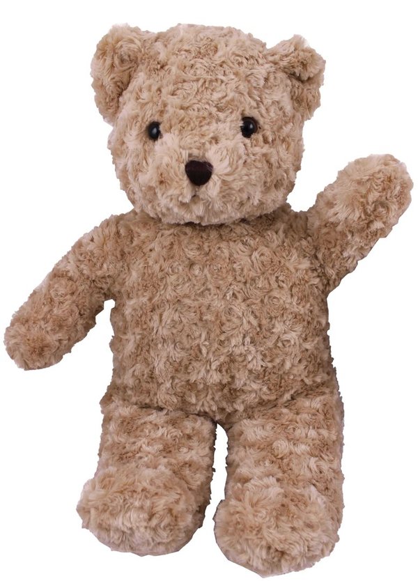 Teddybär kuschlig und anschmiegsam von Teddy House "Toby Bär" mit Locken 57 cm 22" beige K-304