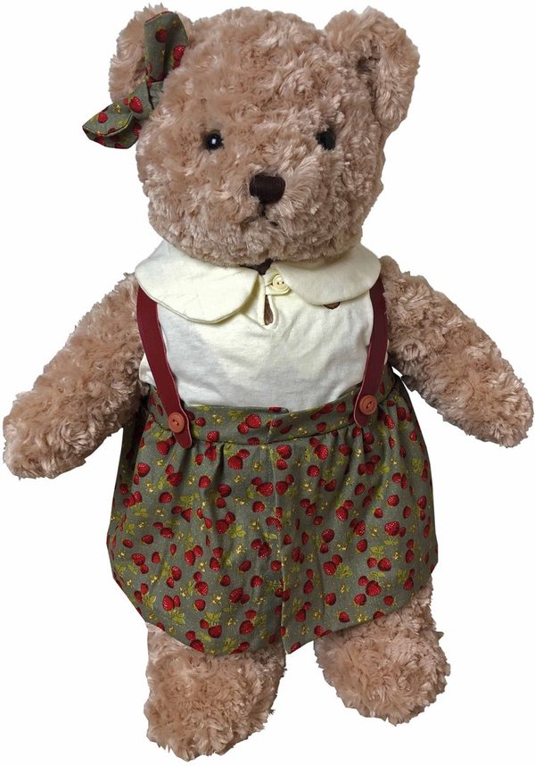 Teddybär kuschelig und anschmiegsam von TEDDY HOUSE® "Toby Bär" mit kleide mehrere grüße & Mustern