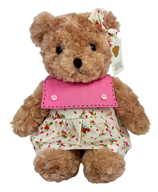 Teddybär kuschelig und anschmiegsam von TEDDYHOUSE Toby Bär mit Dress 35 cm