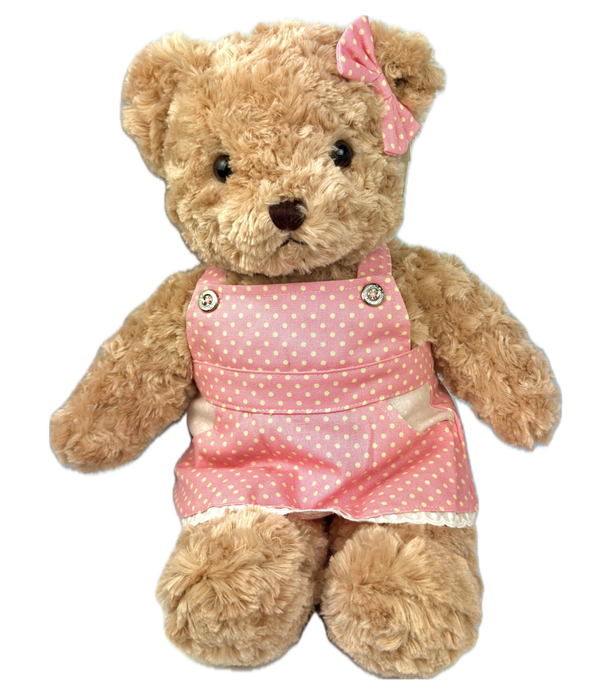Teddybär kuschelig und anschmiegsam von TEDDYHOUSE Toby Bär mit Dress 45 cm